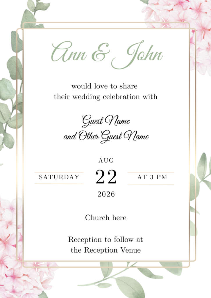 Portfolio - Wedding Invitation